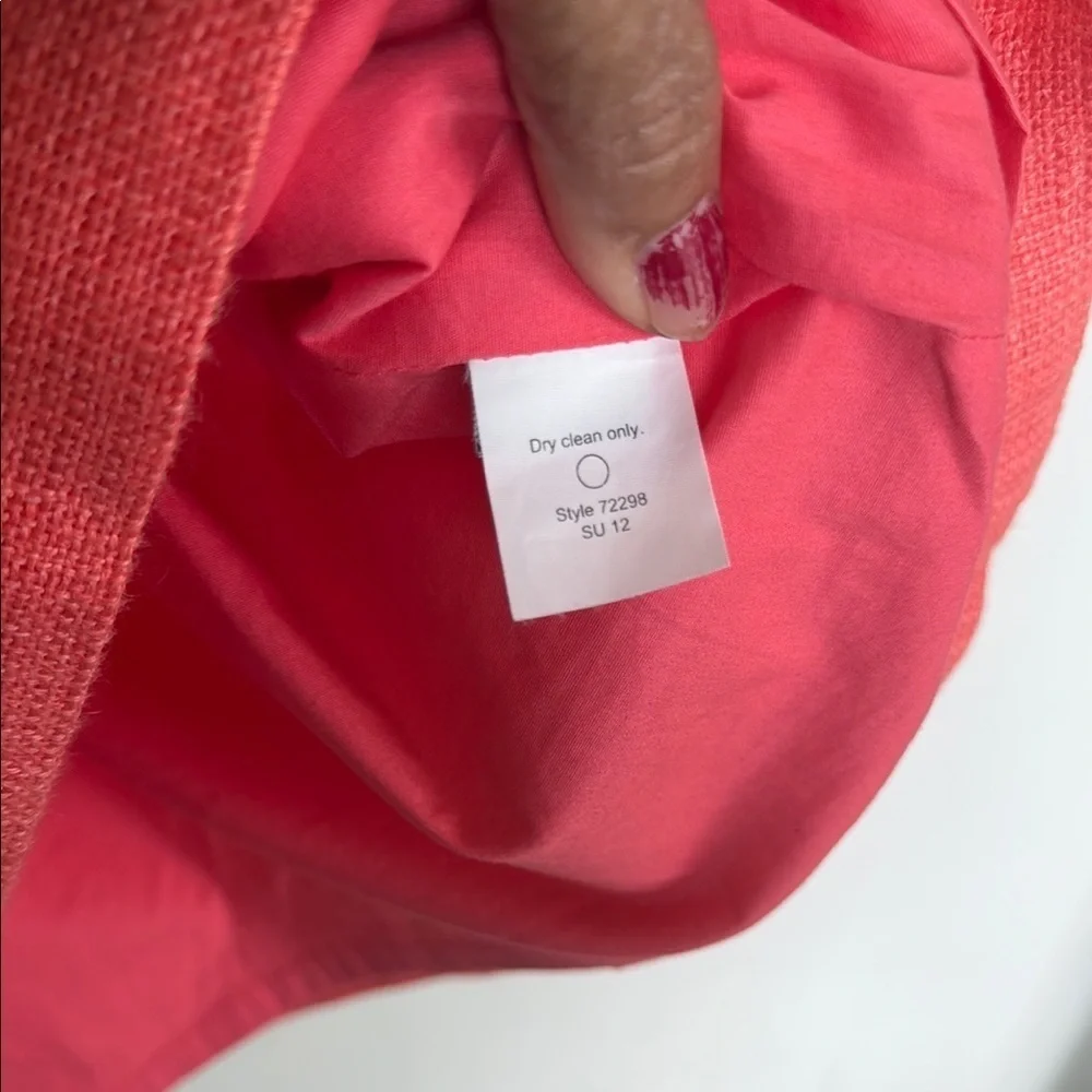J. Crew Orange Sheath Midi Dress Sleeveless Crew Neck